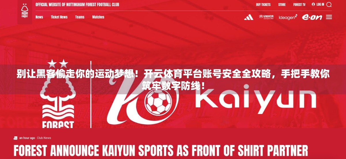 别让黑客偷走你的运动梦想！开云体育平台账号安全全攻略，手把手教你筑牢数字防线！