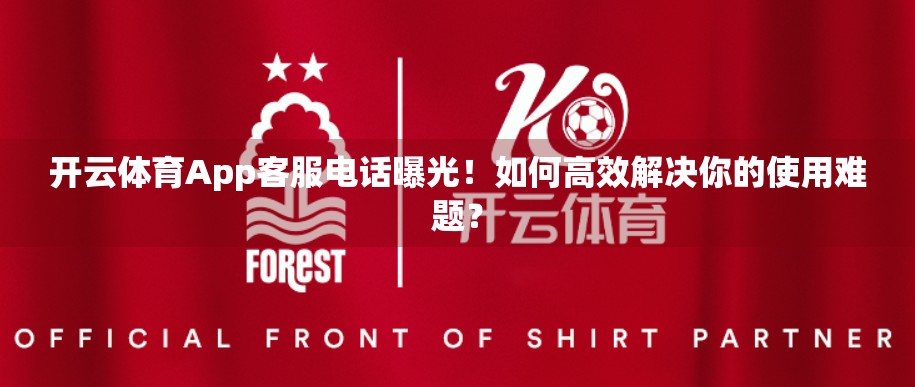开云体育App客服电话曝光！如何高效解决你的使用难题？