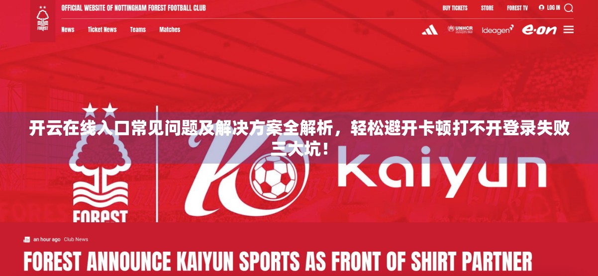 开云在线入口常见问题及解决方案全解析，轻松避开卡顿打不开登录失败三大坑！